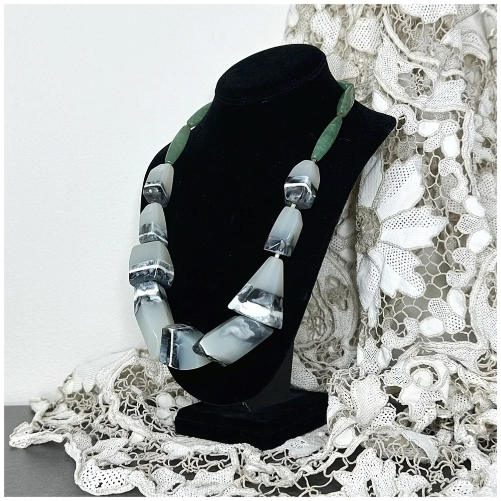 Anthro “Polished Bedrock Necklace” - Picture 2 of 11